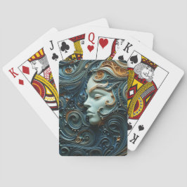 Moonlit Woman 3D Art Casinokort