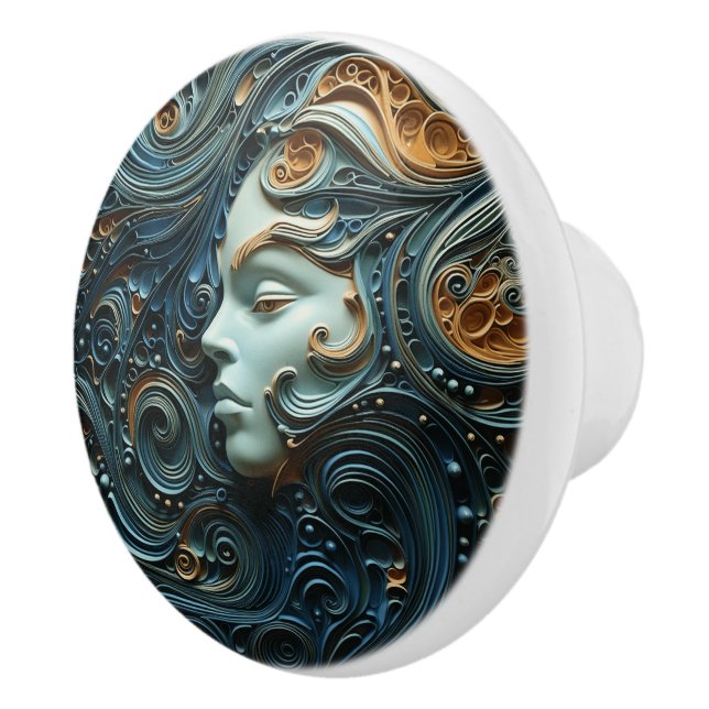 Moonlit Woman 3D Art Knopp (Höger)