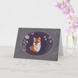 Moonlit Woodland Fox 7x5 Greeting Card Kort