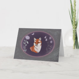 Moonlit Woodland Fox 7x5 Greeting Card Kort
