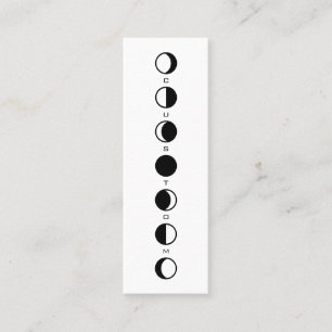 MOONPHRASE Coola Modern Måne Phase Lodrät Mini Visitkort