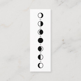 MOONPHRASE Coola Modern Måne Phase Lodrät Mini Visitkort