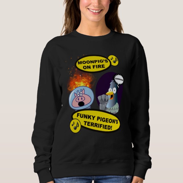 Moonpig's on Fire Funky Pigeon's Terrified Amusing T Shirt (Framsida)