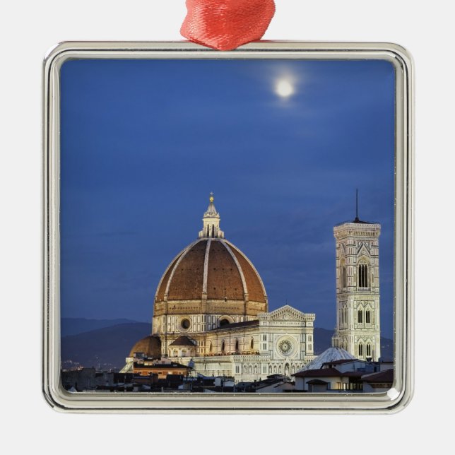 Moonrise and Florence Cathedral, Basilica di Julgransprydnad Metall (Framsidan)