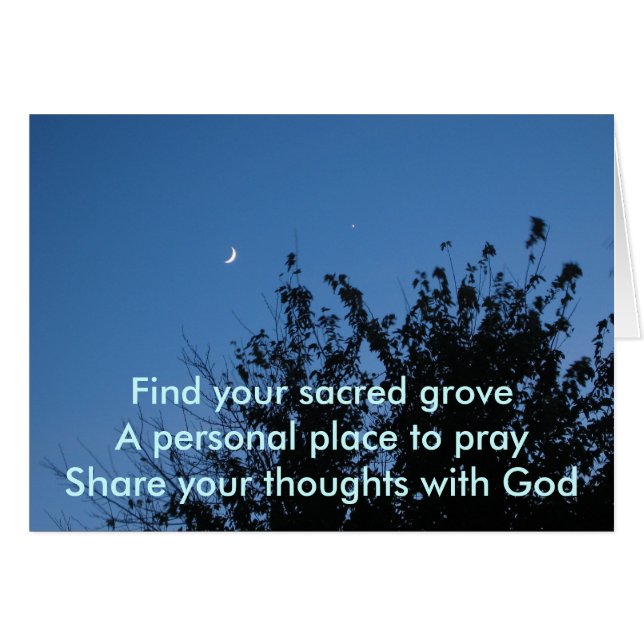 Moonrise Helig Grove Hälsningskort (Framsidan Horizontal)