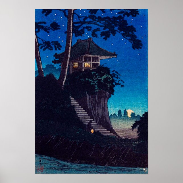 Moonrise i Tokumochi av Takahashi Shotei Poster (Framsidan)