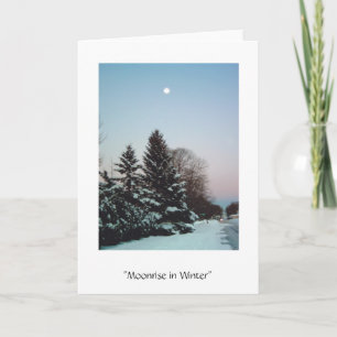 Moonrise i vinter kort