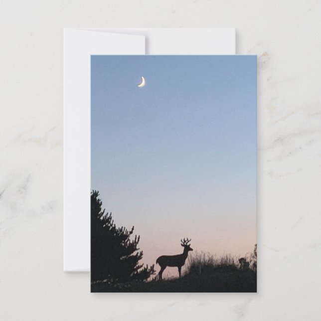 Moonrise Magic Blank Greeting Card Kort (Framsida)