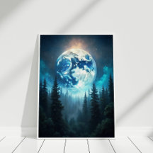 Moonrise over Gräs - Serene Lunar Ligcape Art