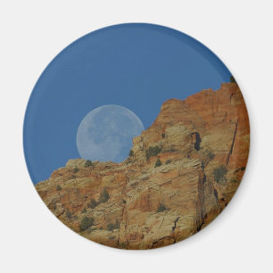 Moonrise över klipporna i Zion Magnet