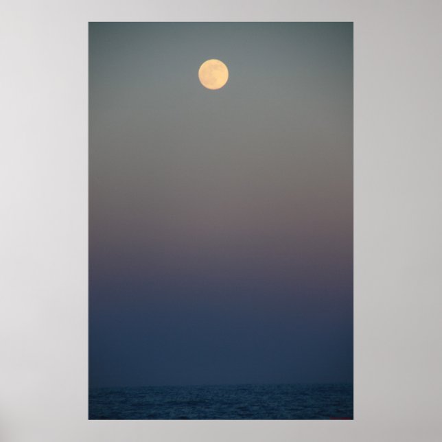 Moonrise over Ocean #4711 Poster (Framsidan)