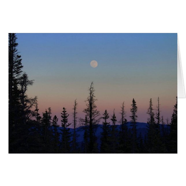 Moonrise över Rockies Hälsningskort (Framsidan Horizontal)