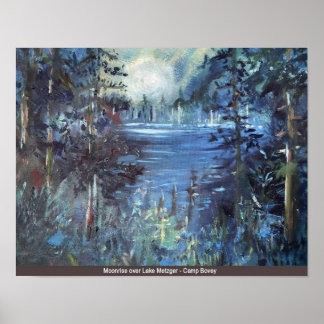 Moonrise over Sjö Metzger Poster