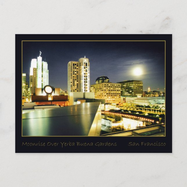 Moonrise over Yerba Buena Gardens Vykort (Framsida)