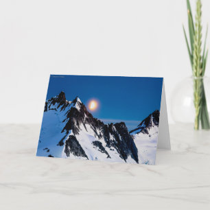 Moonrise på Juneauen Icefield - tom insida Kort