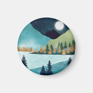 Moonrise Sjö Magnet