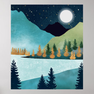 Moonrise Sjö Poster