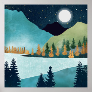 Moonrise Sjö Poster