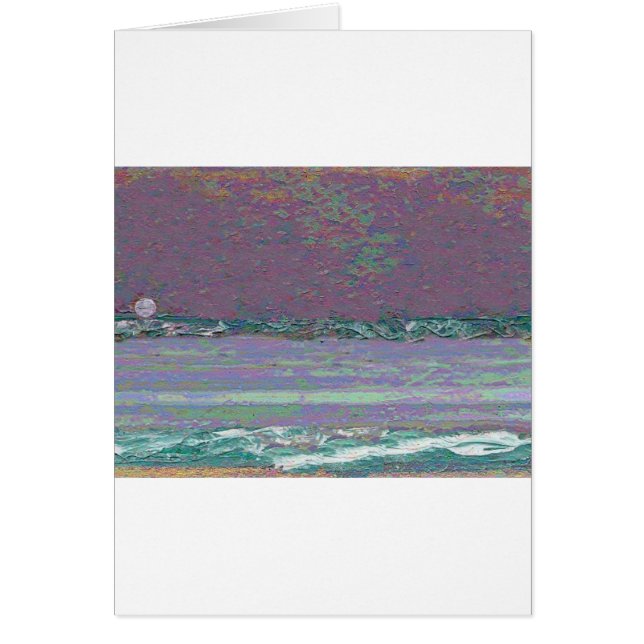 Moonrisesjölandskap Hälsningskort (Framsidan)