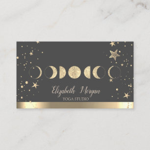 Moons Gold Stars Yoga Studio Visitkort