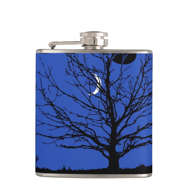 Moonscape i Cobalt Blue och Black Fickplunta (Framsidan)