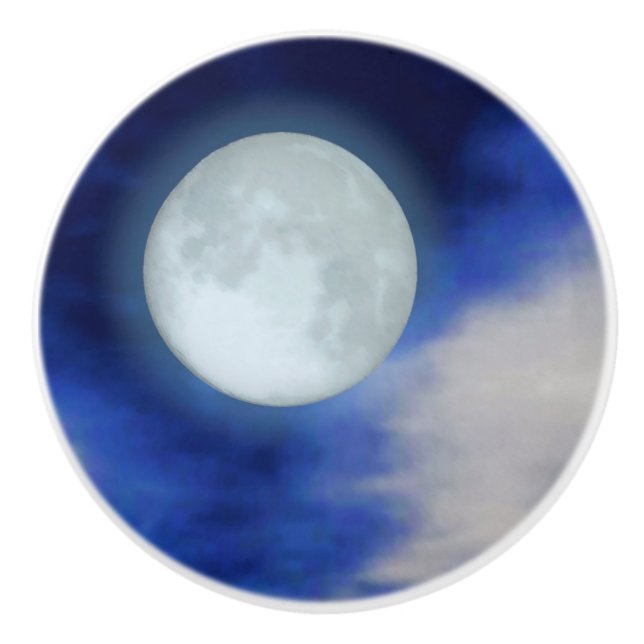 Moonscape med moln med enkelt ljus knopp (Framsidan)