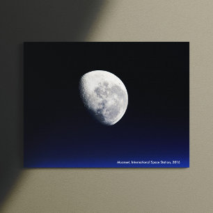 Moonset, Internationell Space Station, 2016 Canvastryck