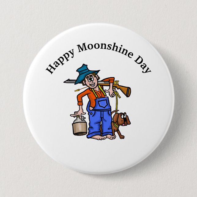 Moonshine Day Button med Moonshine Man Knapp (Framsida)