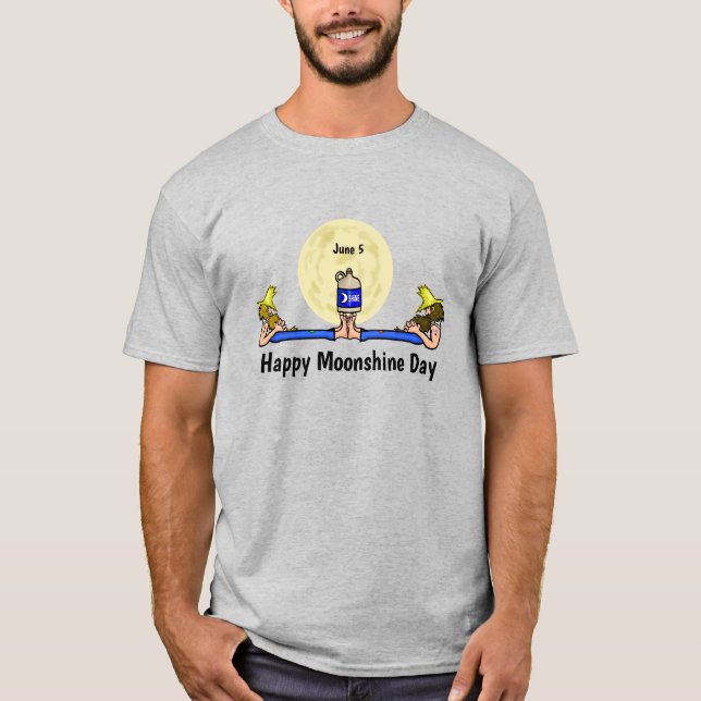 Moonshine Day T-Shirt - 2 Appalachian Hillbillies (Framsida)