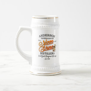 Moonshine Distillers Namn Guld-skript Original Sejdel