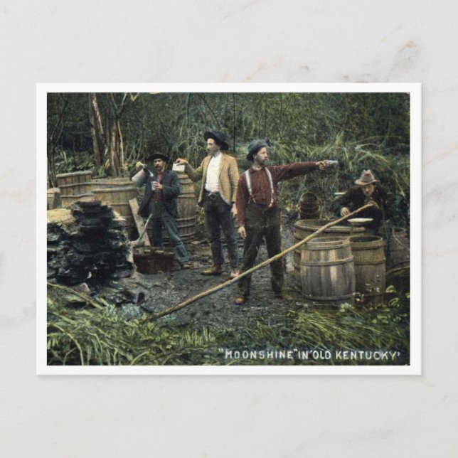Moonshine i gammal Kentucky-Vintage Vykort (Framsida)