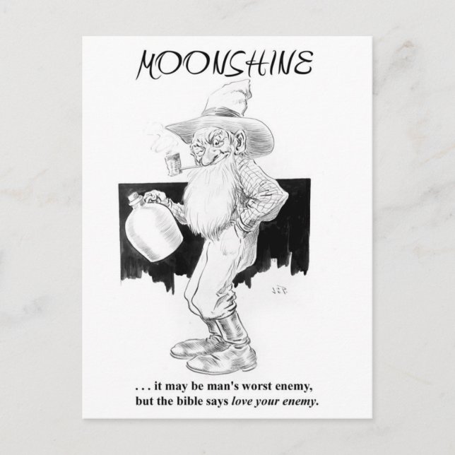 Moonshine. . . Kärlek Din fiende Vykort (Framsida)