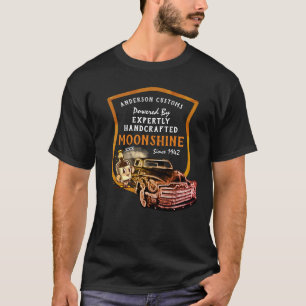 Moonshine Moonshine med handgjorda bärbara Namn. T Shirt