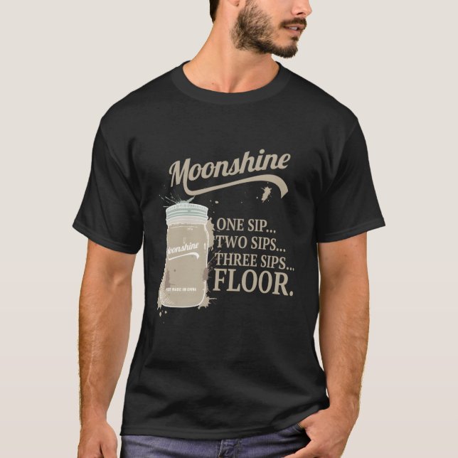 Moonshine Moonshiner Mason Burk Sip Golv T Shirt (Framsida)