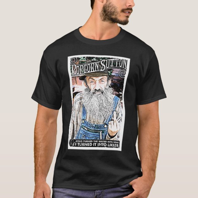 Moonshine Popcorn Sutton T-Shirts Gift for Fläkt,  (Framsida)