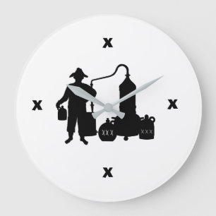 Moonshine Silhouette Clock Stor Klocka