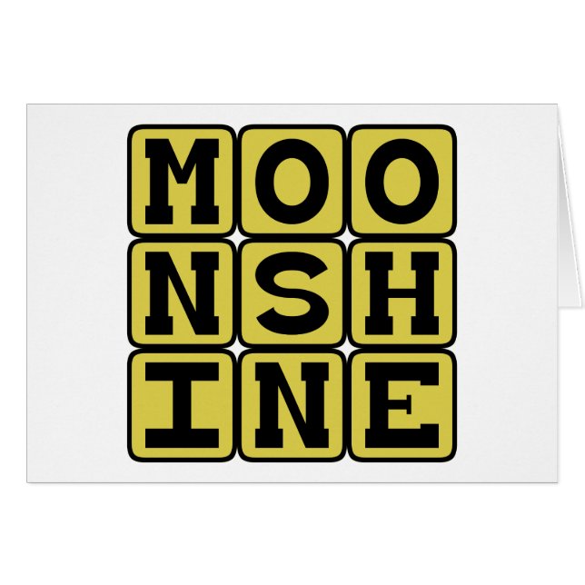 Moonshine, stark kvor hälsningskort (Framsidan Horizontal)