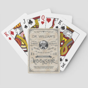 Moonshine Vintage Funny Hillbilly Medicine Anpassn Spel Kort