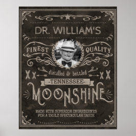 Moonshine Vintage Hillbilly Medicine Anpassningsba Poster