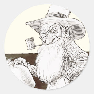 Moonshiner för J P Bernard (Sepia) Runt Klistermärke