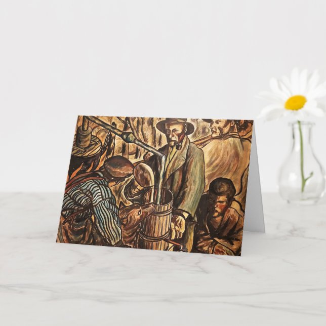 Moonshiners Skapar White Lightning Whiskey Liquor Kort (Liten växt)