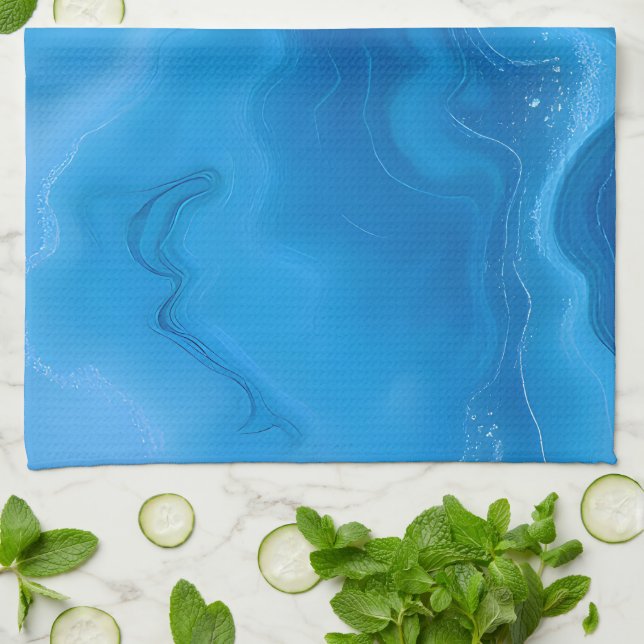 Moonstone Blue Kökshandduk (Vikta)