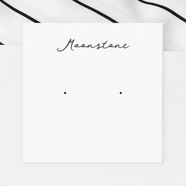 Moonstone Earring Jewelry Visning Card Tilläggskort (Skapare uppladdad)