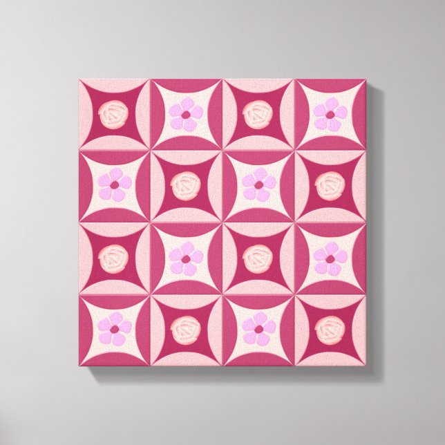 MoonStone Ro och Cherry Flower i dörren Canvastryck (Framsida)