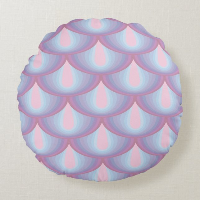Moonstone Scales Round Dekorativ kudde (Framsidan)