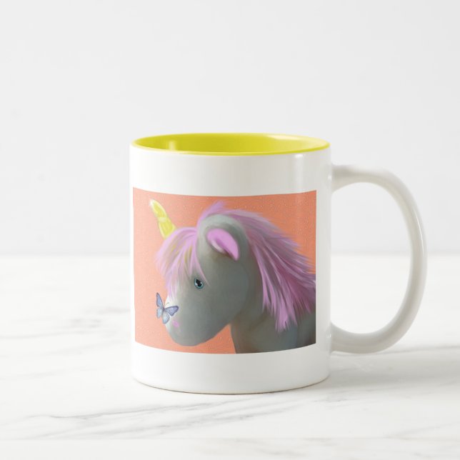 Moonstone unicornen Två-Tonad mugg (Höger)