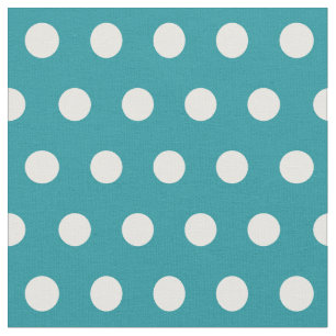 Moonstoneblått/kricka- & vitpolka dotstyg tyg