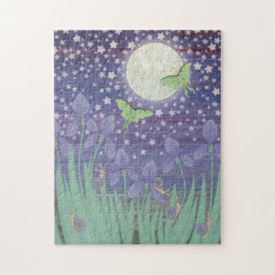 Moontända stjärnor, luna mths, snigel och iriser pussel