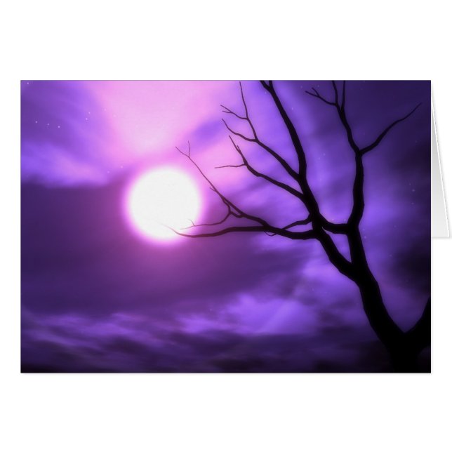 Moonview (kort) hälsningskort (Framsidan Horizontal)