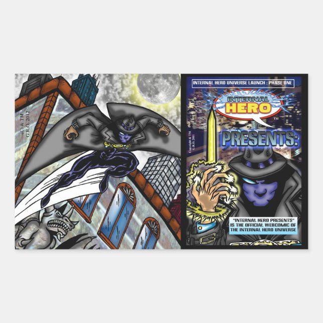 Moonwill Leaps + Cover Sticker Rektangulärt Klistermärke (Framsida)